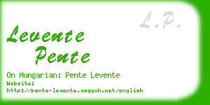 levente pente business card